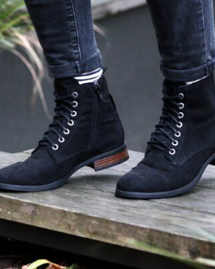 Fairticken Gefütterte Damen Stiefel MAIRAN in Wildlederoptik