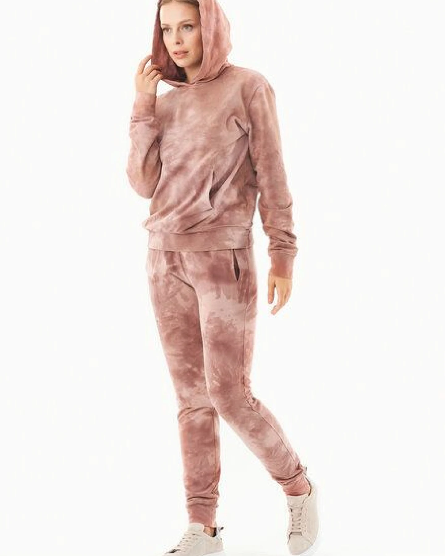 ORGANICATION Tie-Dye Sweathoodie aus Bio-Baumwolle – Ansicht 2