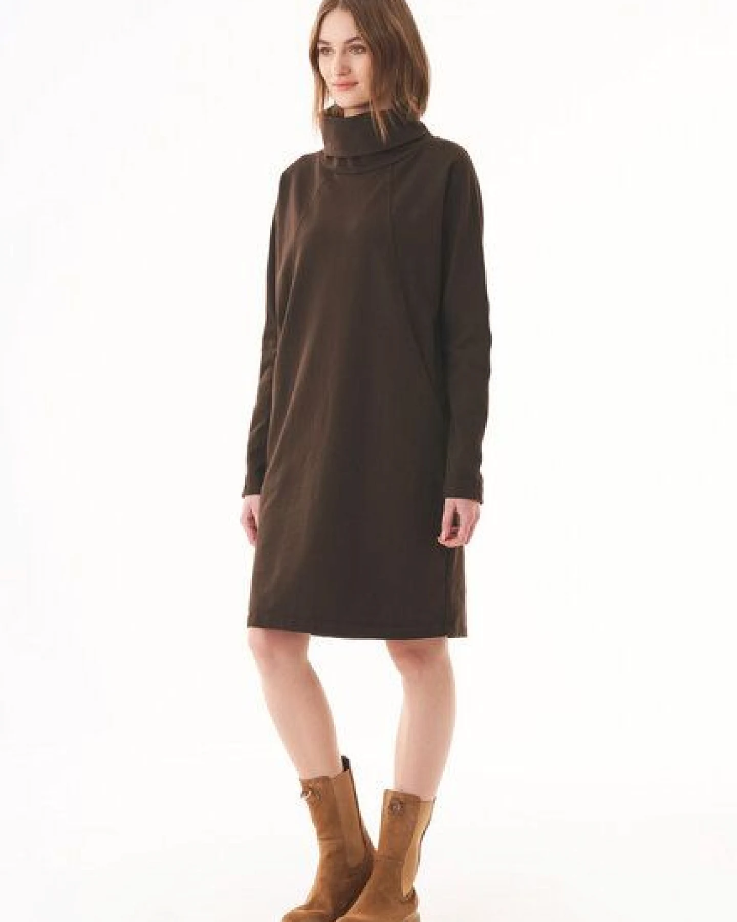 ORGANICATION Sweatkleid aus Bio-Baumwolle mit Rollkragen – Ansicht 2