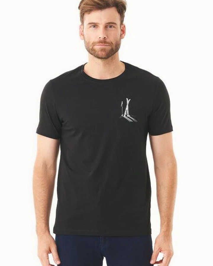 ORGANICATION T-Shirt aus Bio-Baumwolle mit Ski-Print