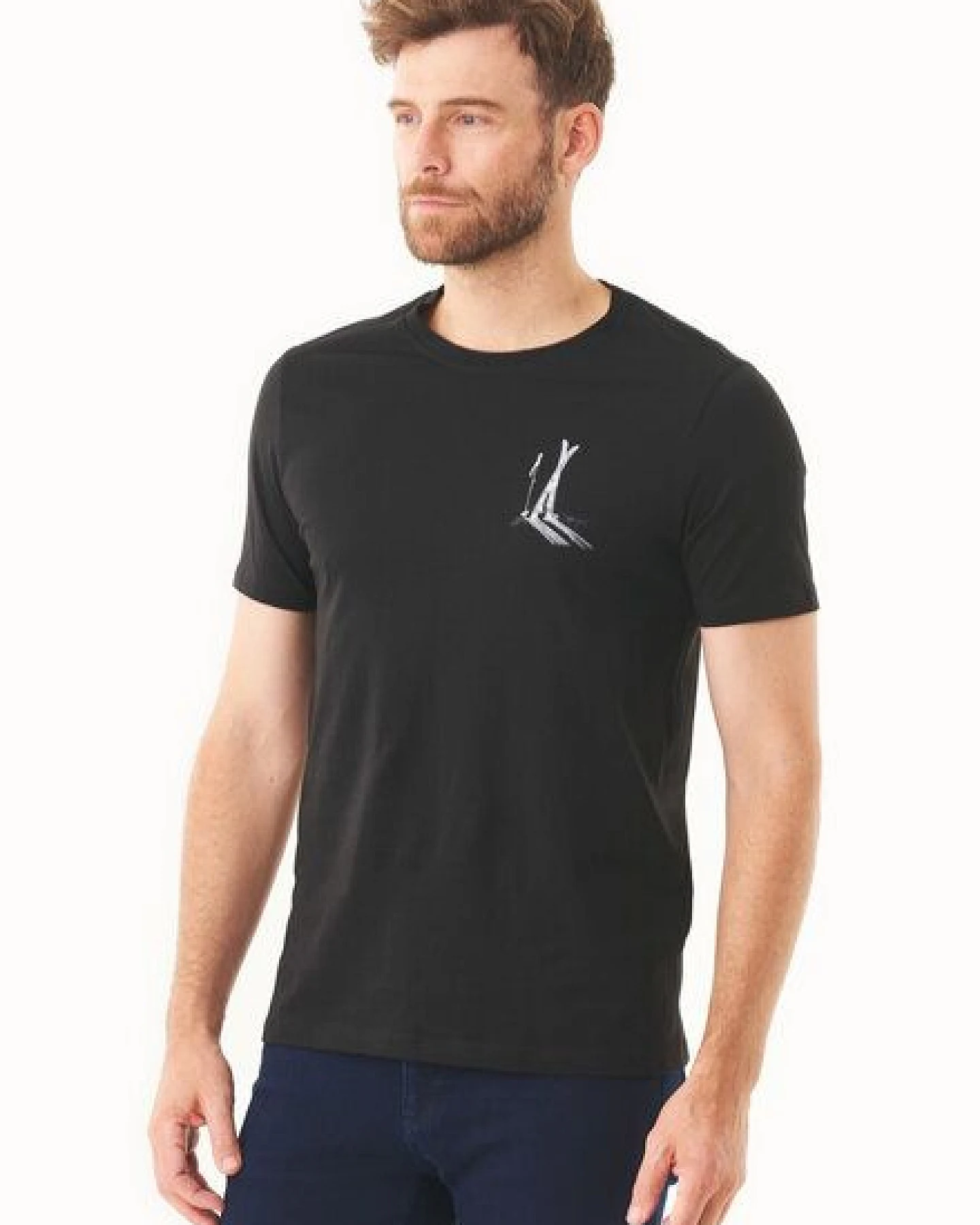 ORGANICATION T-Shirt aus Bio-Baumwolle mit Ski-Print – Ansicht 3