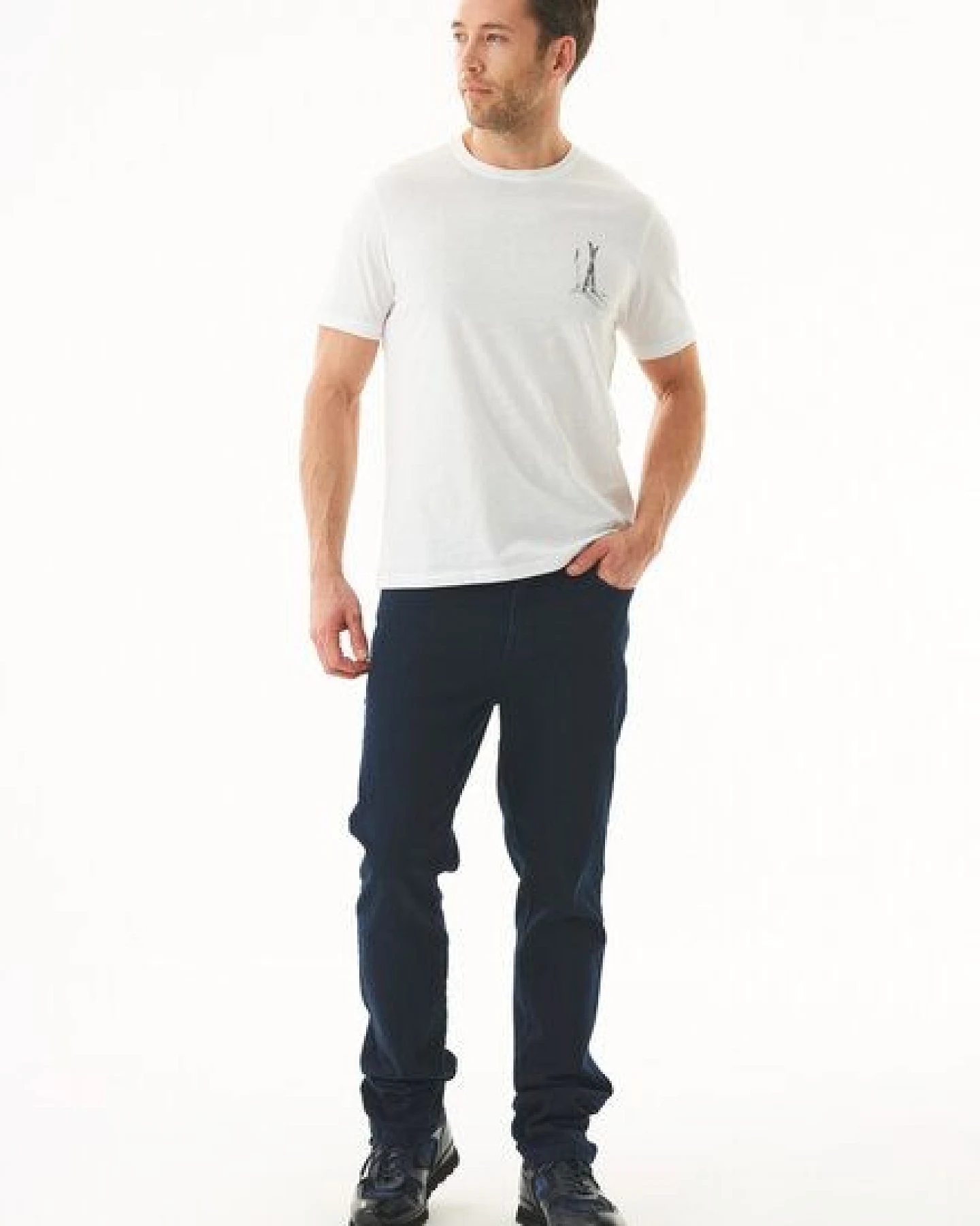ORGANICATION T-Shirt aus Bio-Baumwolle mit Ski-Print – Ansicht 2