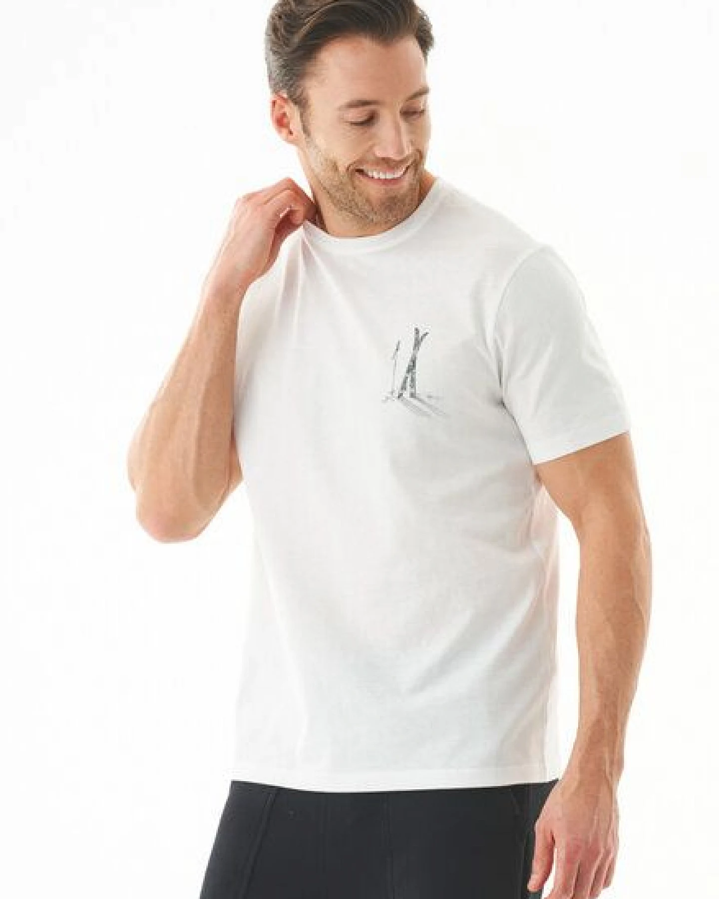 ORGANICATION T-Shirt aus Bio-Baumwolle mit Ski-Print – Ansicht 3