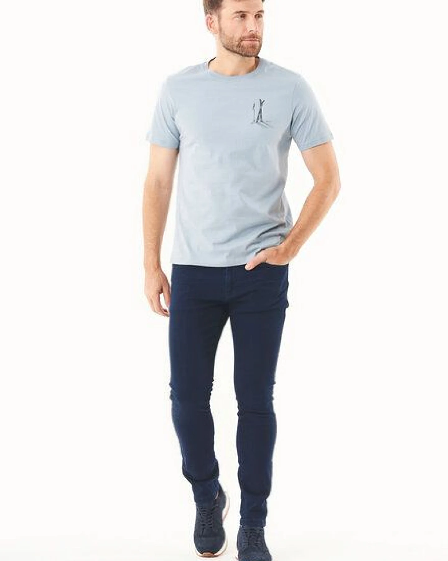 ORGANICATION T-Shirt aus Bio-Baumwolle mit Ski-Print – Ansicht 2