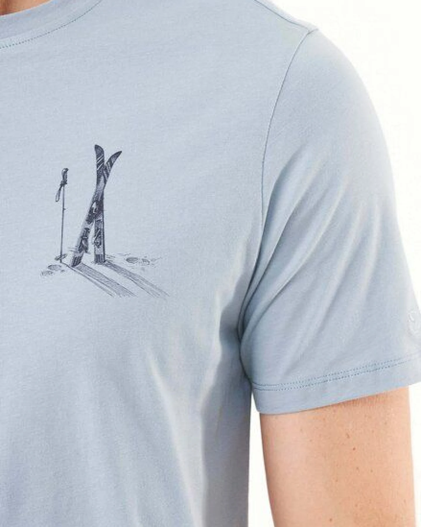 ORGANICATION T-Shirt aus Bio-Baumwolle mit Ski-Print – Ansicht 4