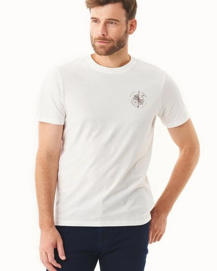 ORGANICATION T-Shirt aus Bio-Baumwolle mit Kompass-Print