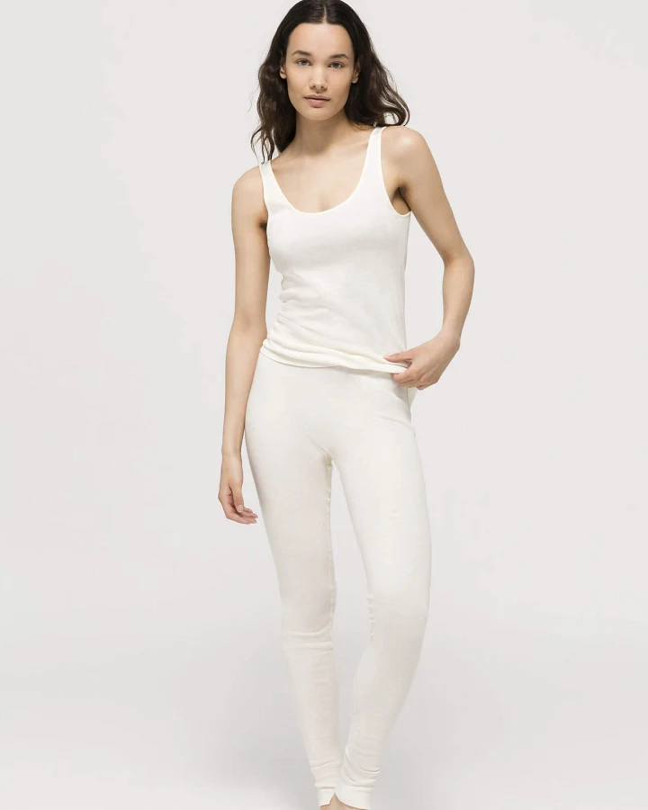hessnatur Damen Leggings PURE NATURE aus Bio-Baumwolle - natur - Größe 34
