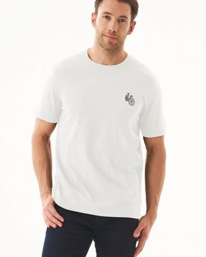 ORGANICATION T-Shirt aus Bio-Baumwolle mit Fahrrad-Print