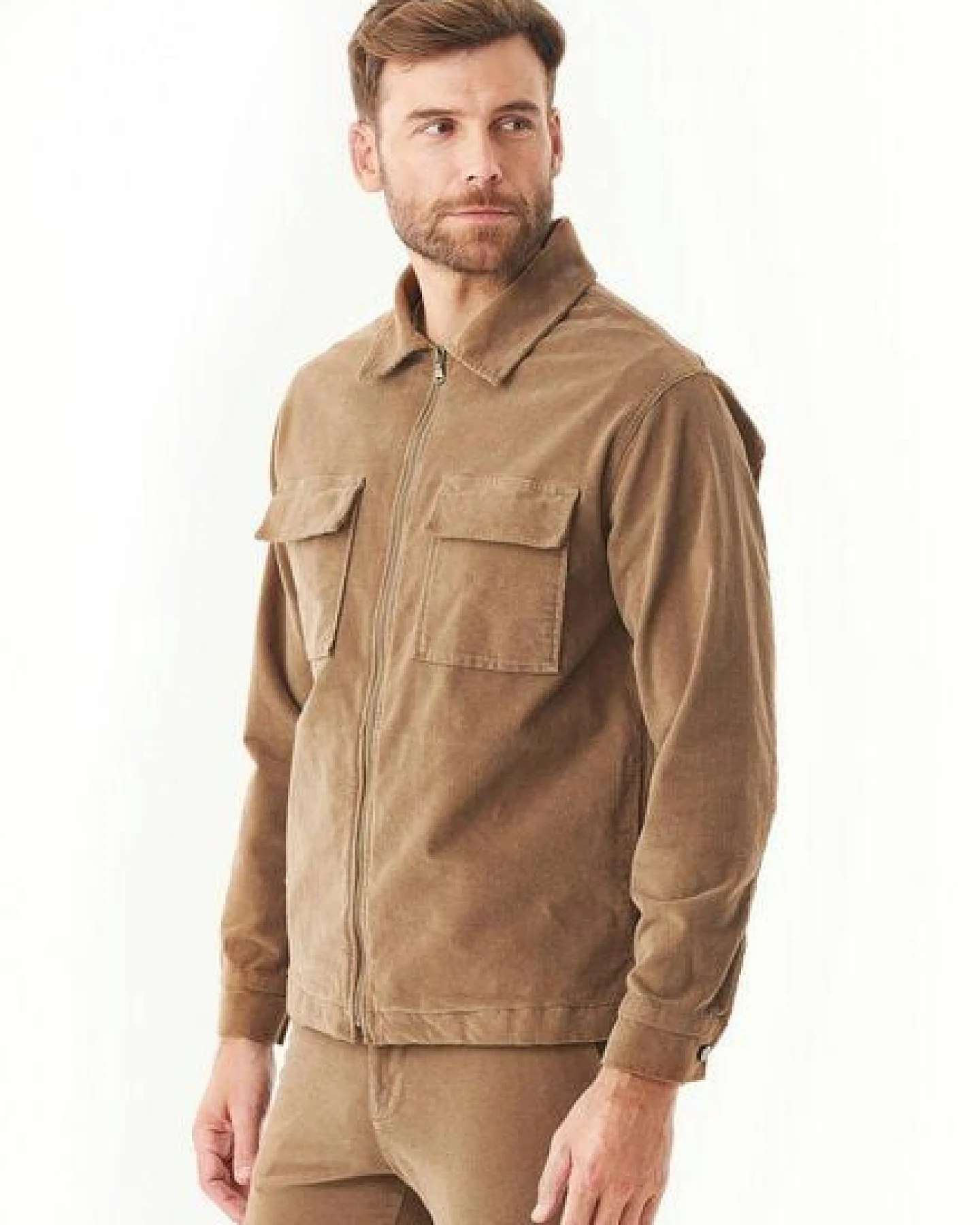 ORGANICATION Full Zip Cord Overshirt aus Bio-Baumwolle – Ansicht 3