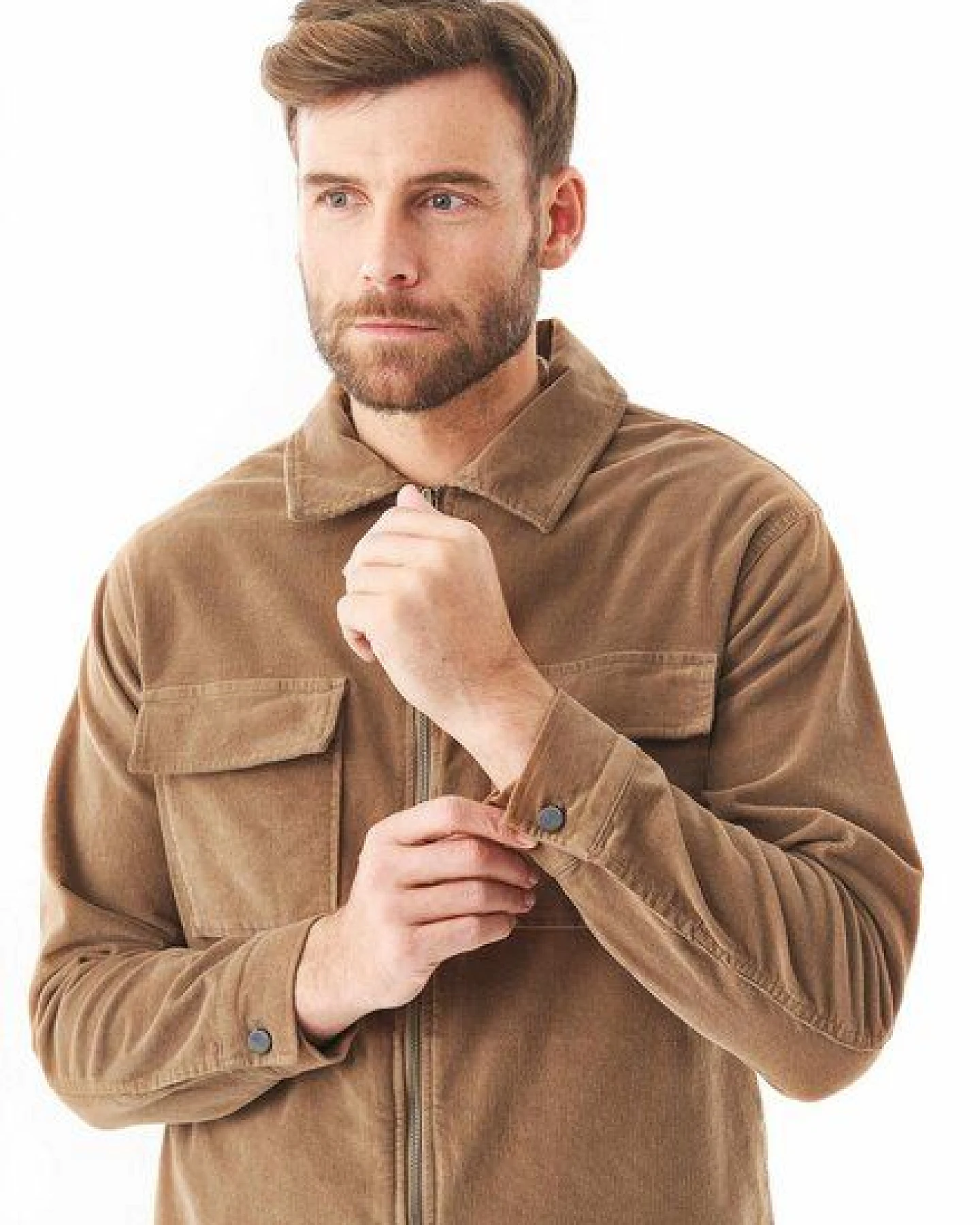 ORGANICATION Full Zip Cord Overshirt aus Bio-Baumwolle – Ansicht 4