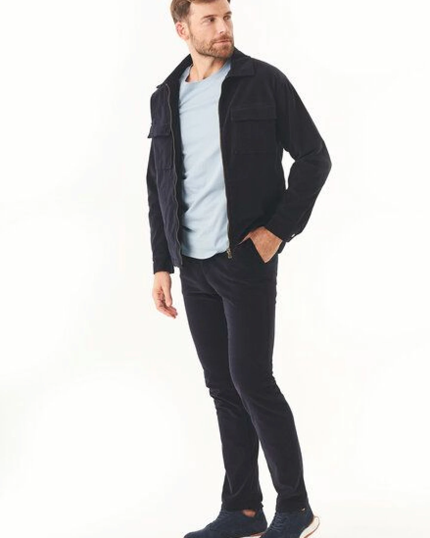 ORGANICATION Full Zip Cord Overshirt aus Bio-Baumwolle – Ansicht 2