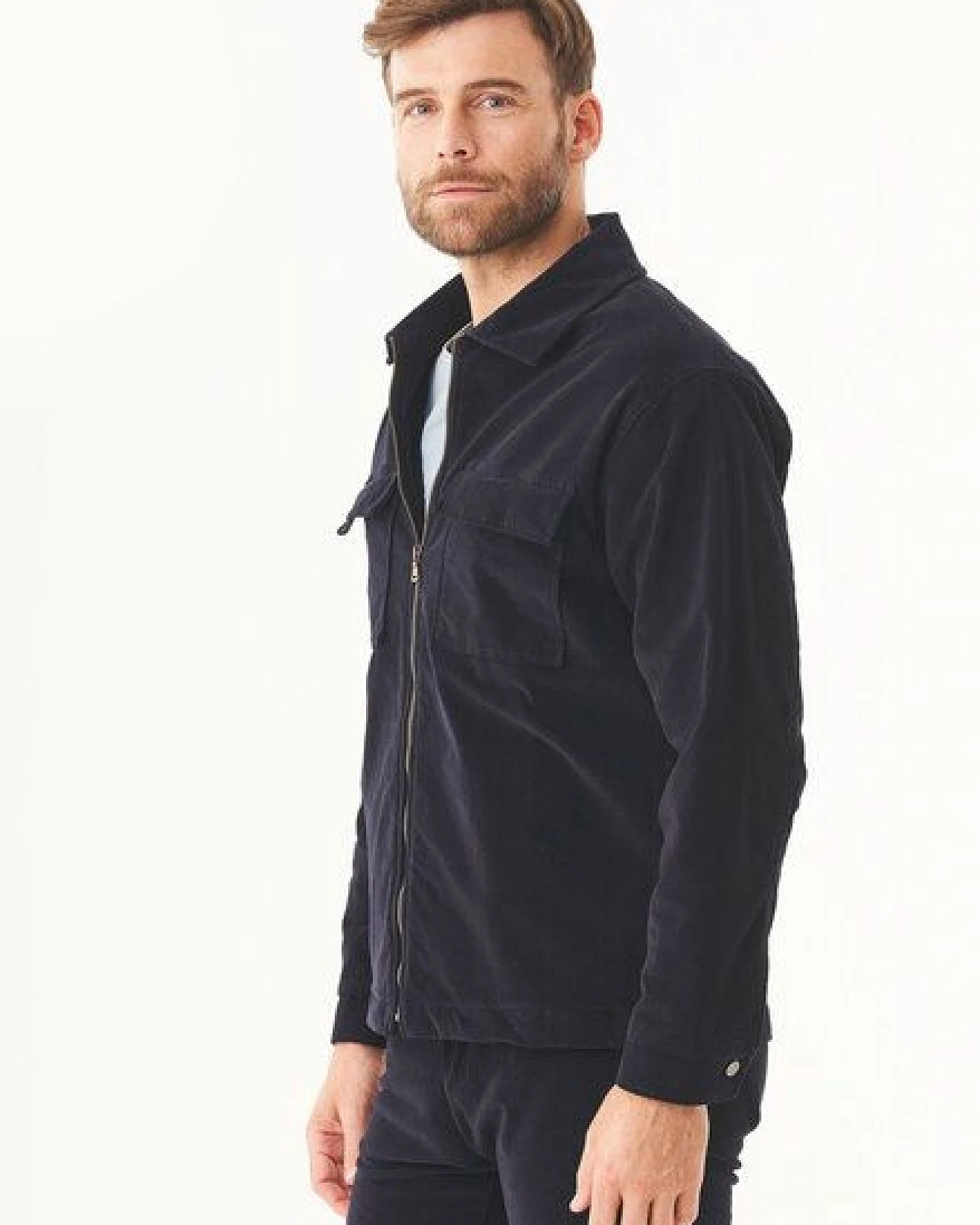 ORGANICATION Full Zip Cord Overshirt aus Bio-Baumwolle – Ansicht 3