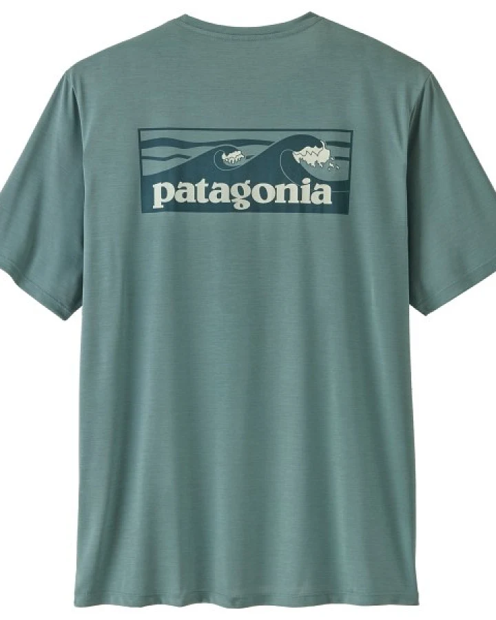 Patagonia - Cap Cool Daily Shirt Boardshort Logo - Funktionsshirt Gr S türkis