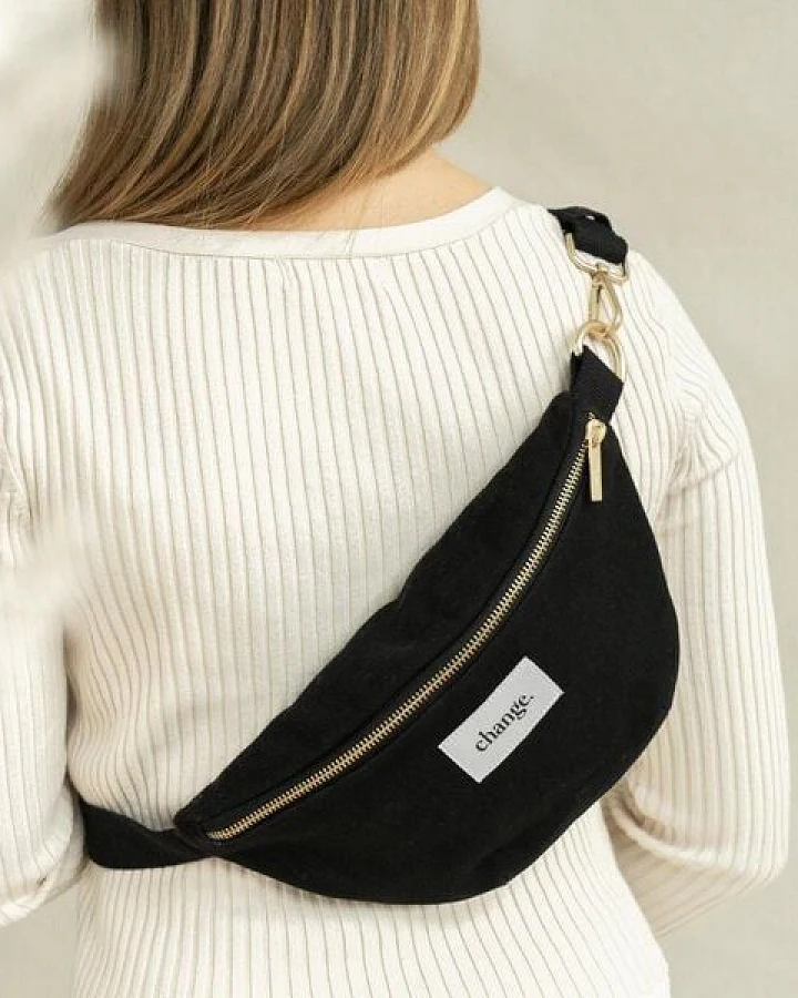 change the label Change Bum Bag, Bauchtasche Damen, Crossbody Bag aus nachhaltiger Baumwolle