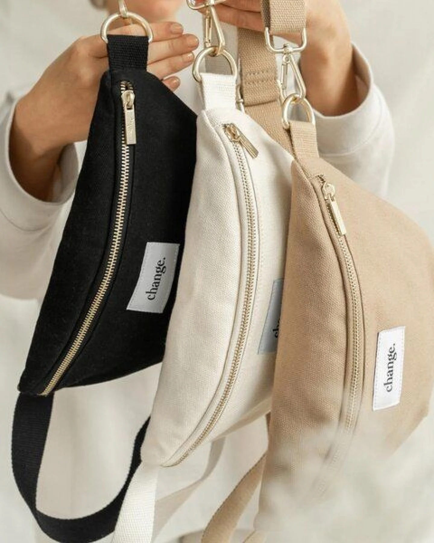 change the label Change Bum Bag, Bauchtasche Damen, Crossbody Bag aus nachhaltiger Baumwolle – Ansicht 2