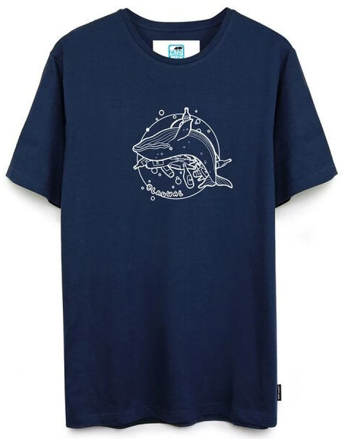 GARY MASH T-Shirt Blauwal aus Bio-Baumwolle