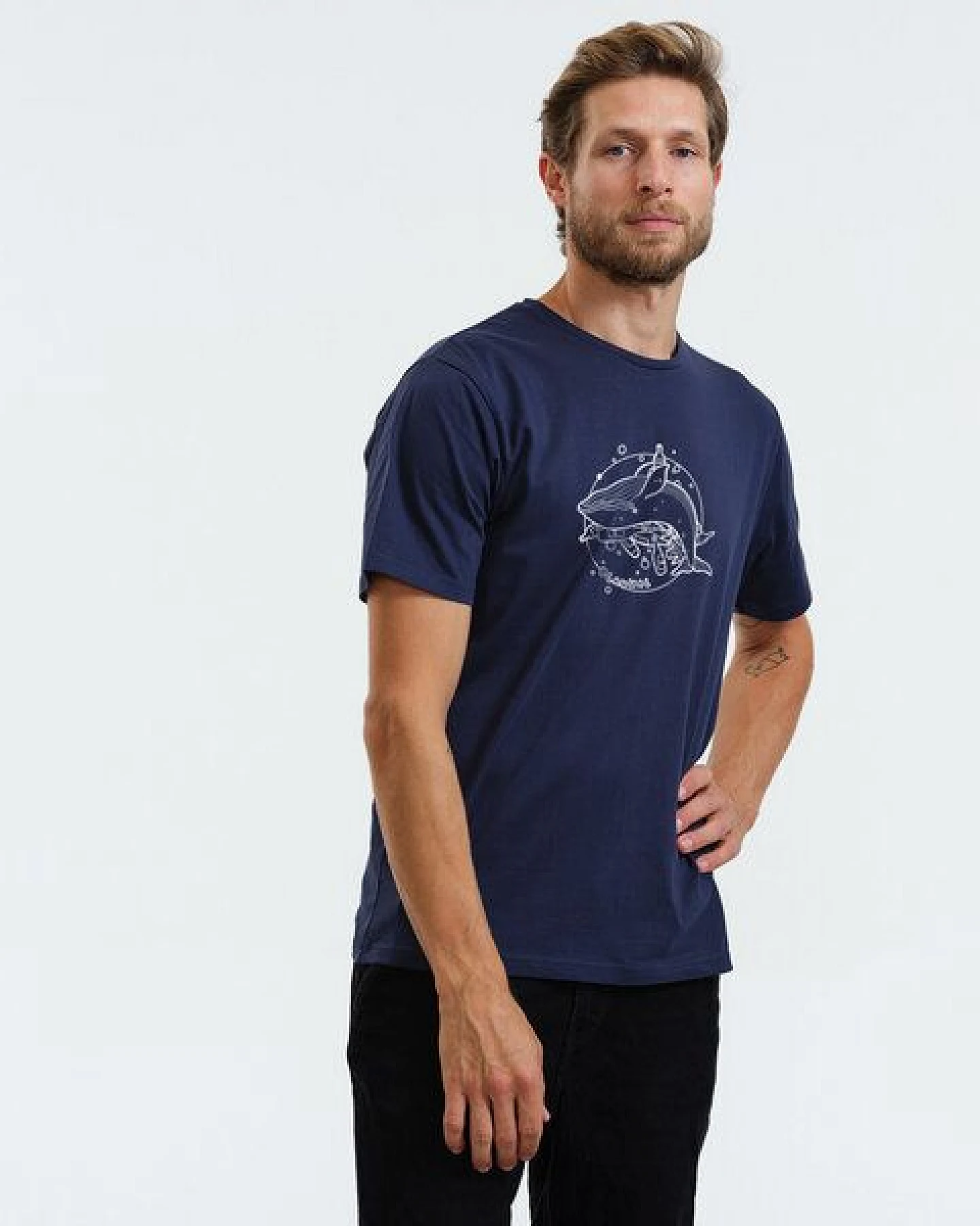 GARY MASH T-Shirt Blauwal aus Bio-Baumwolle – Ansicht 3