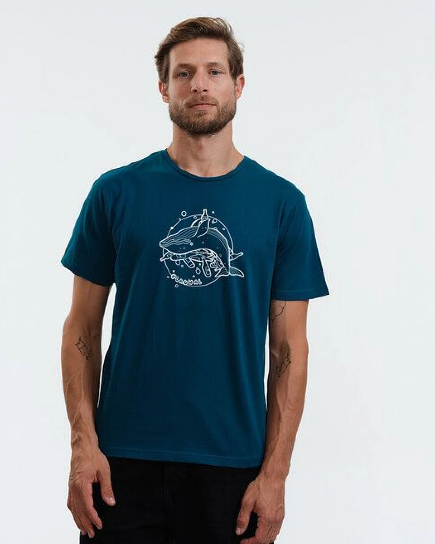 GARY MASH T-Shirt Blauwal aus Bio-Baumwolle – Ansicht 3