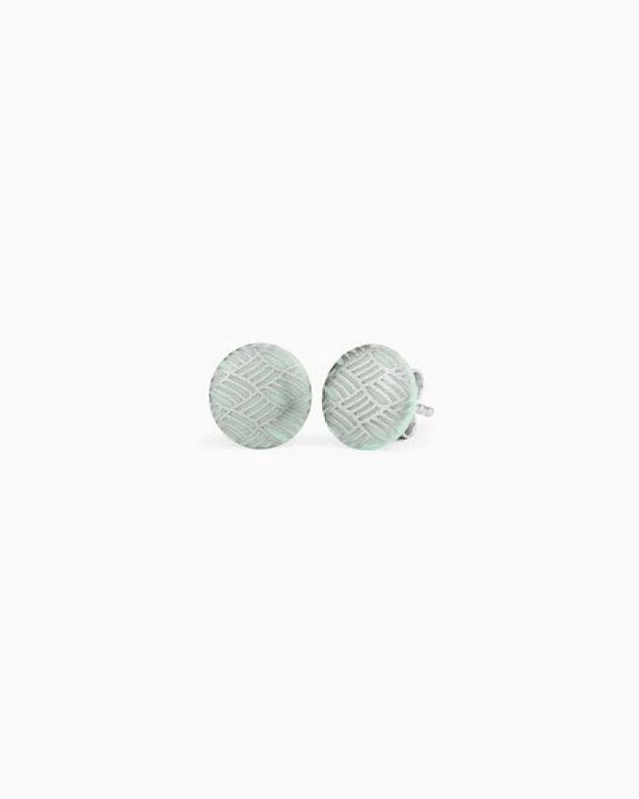 lille mus Porzellan-Ohrstecker 'Knoten' Porzellanschmuck SILBER