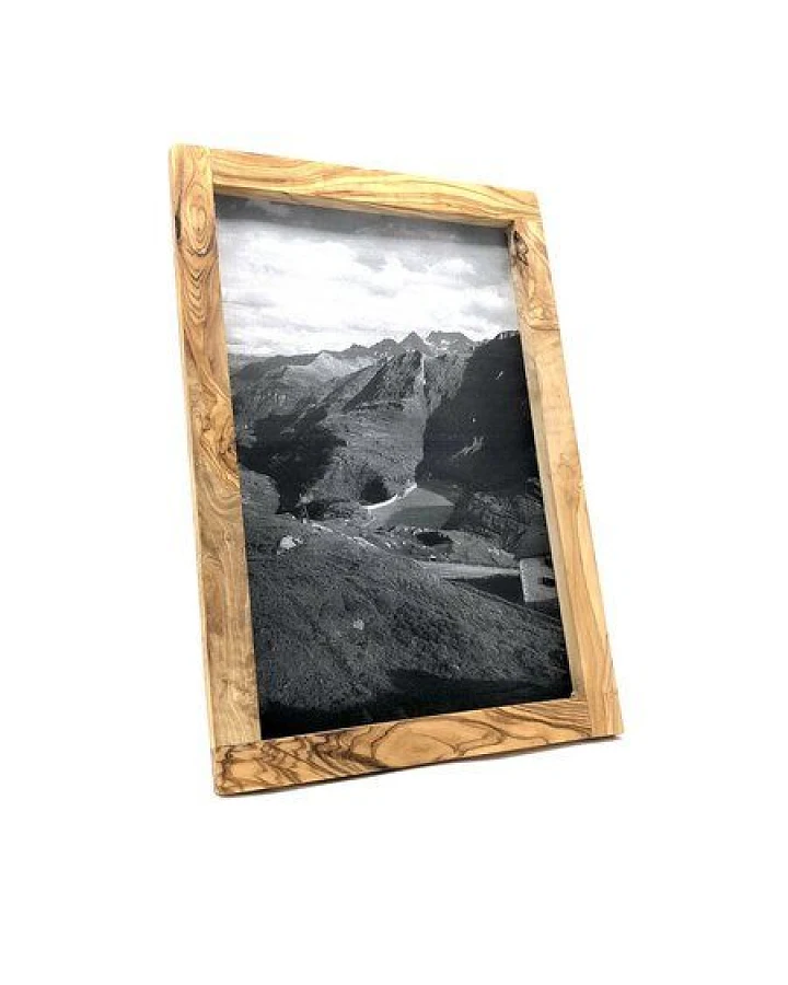 Olivenholz erleben Bilderrahmen Groß 30cm x 20 cm aus Olivenholz