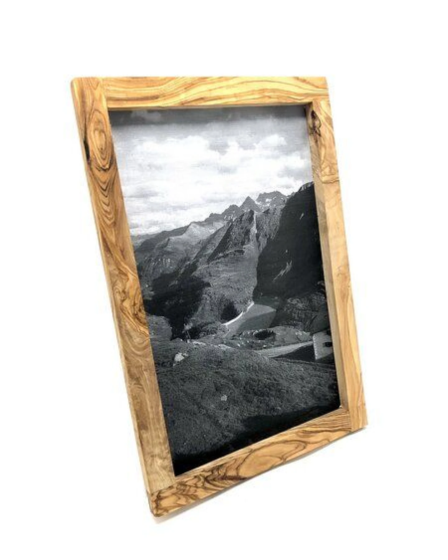 Olivenholz erleben Bilderrahmen Groß 30cm x 20 cm aus Olivenholz – Ansicht 2