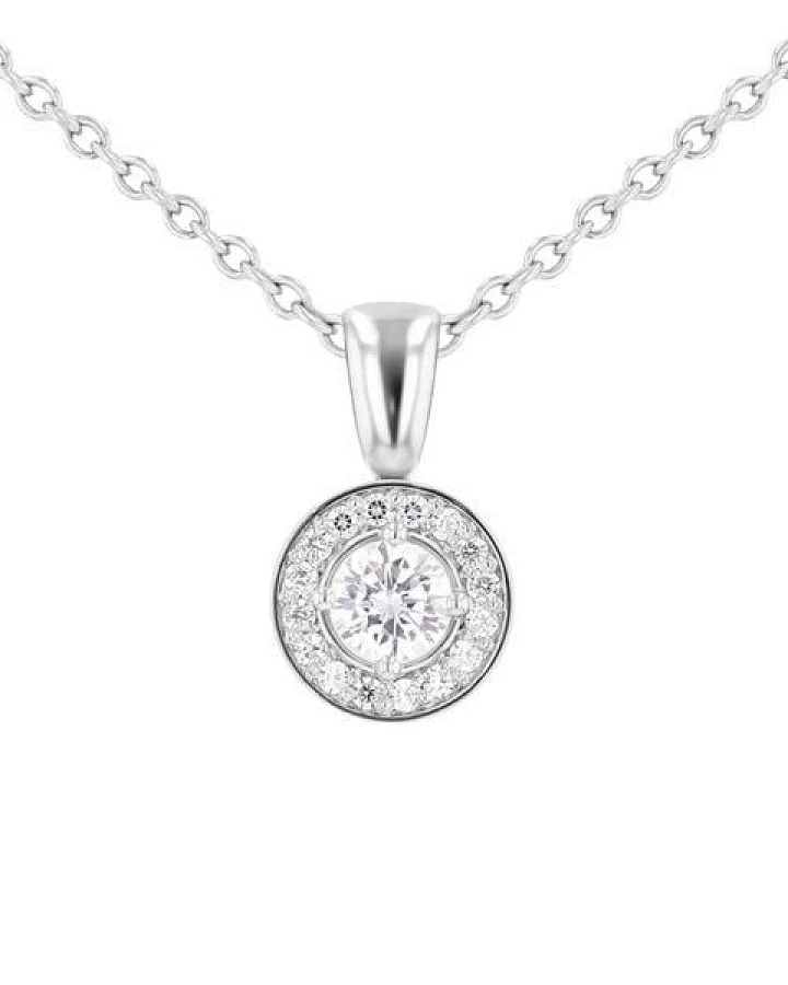 Eppi Halo-Anhänger mit Moissaniten und Diamanten Merryn