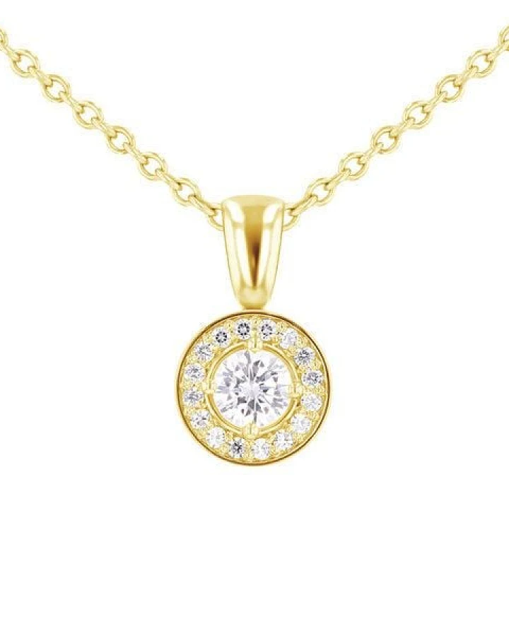 Eppi Halo-Anhänger mit Moissaniten und Diamanten Merryn