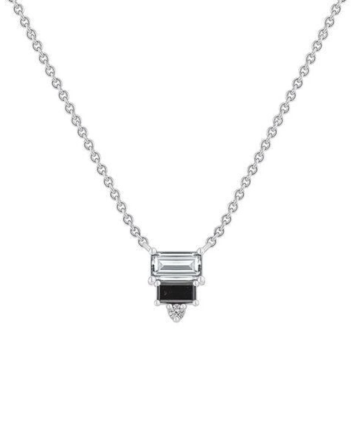 Eppi Kette mit Anhänger mit einem Moissanit und Salt and Pepper Diamanten Ivano – Ansicht 3
