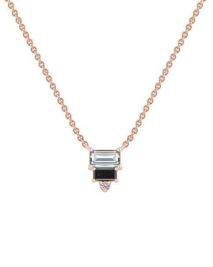 Eppi Kette mit Anhänger mit einem Moissanit und Salt and Pepper Diamanten Ivano