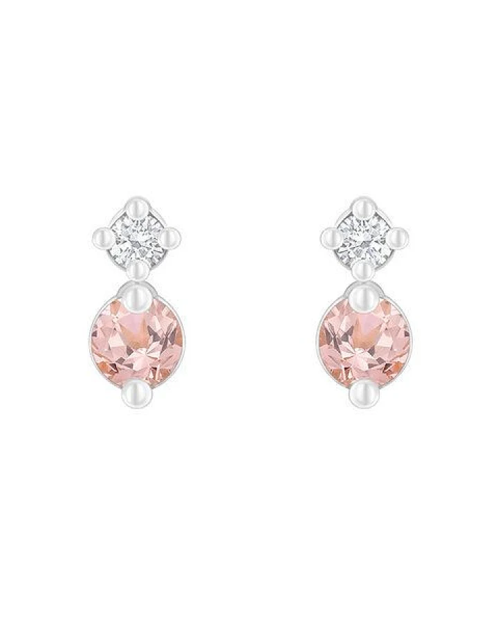 Eppi Minimalistische Ohrringe mit Morganiten und Diamanten Durante