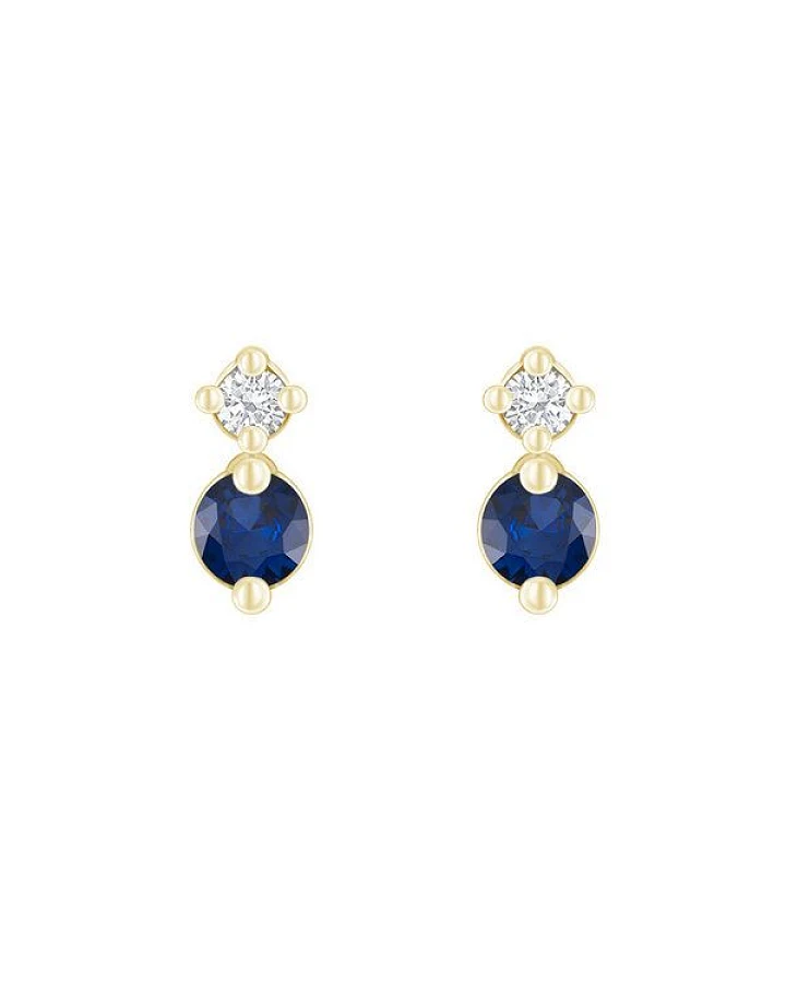 Eppi Minimalistische Ohrringe mit Saphiren und Diamanten Durante