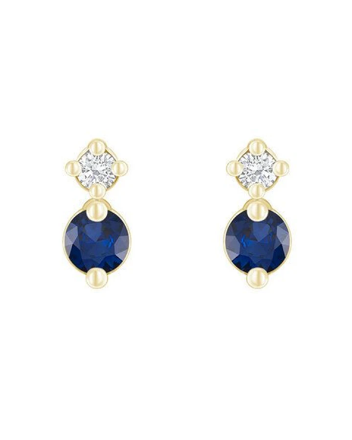 Eppi Minimalistische Ohrringe mit Saphiren und Diamanten Durante