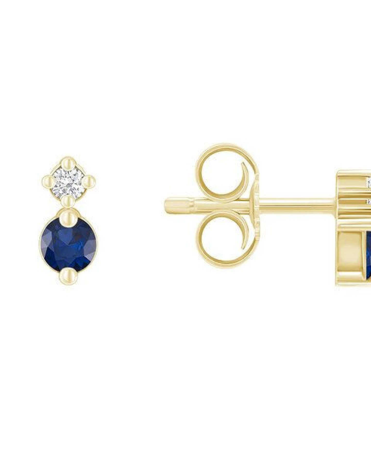 Eppi Minimalistische Ohrringe mit Saphiren und Diamanten Durante – Ansicht 3