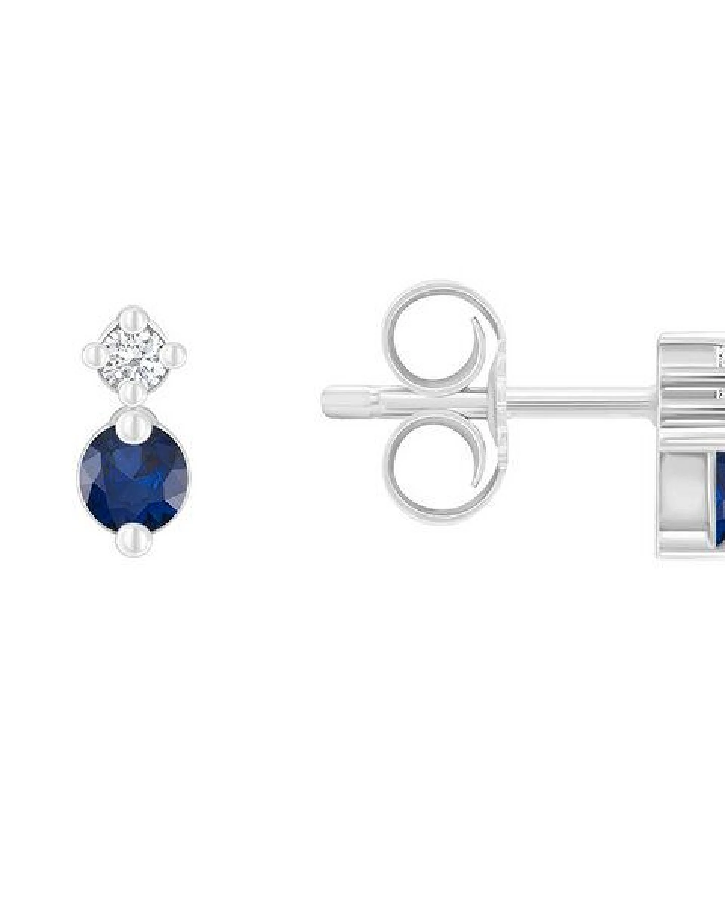 Eppi Minimalistische Ohrringe mit Saphiren und Diamanten Durante – Ansicht 3