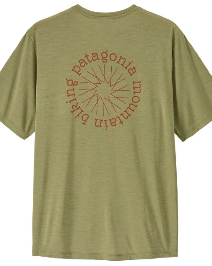 Patagonia - Cap Cool Daily Shirt Spoke Stencil - Funktionsshirt Gr S oliv