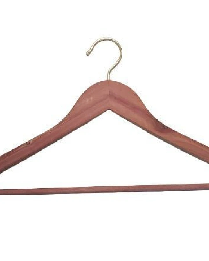 ReineNatur Kleiderbügel – Zedernholz – natürlicher Anti Mottenschutz - Maße: 44x23x1,2 cm
