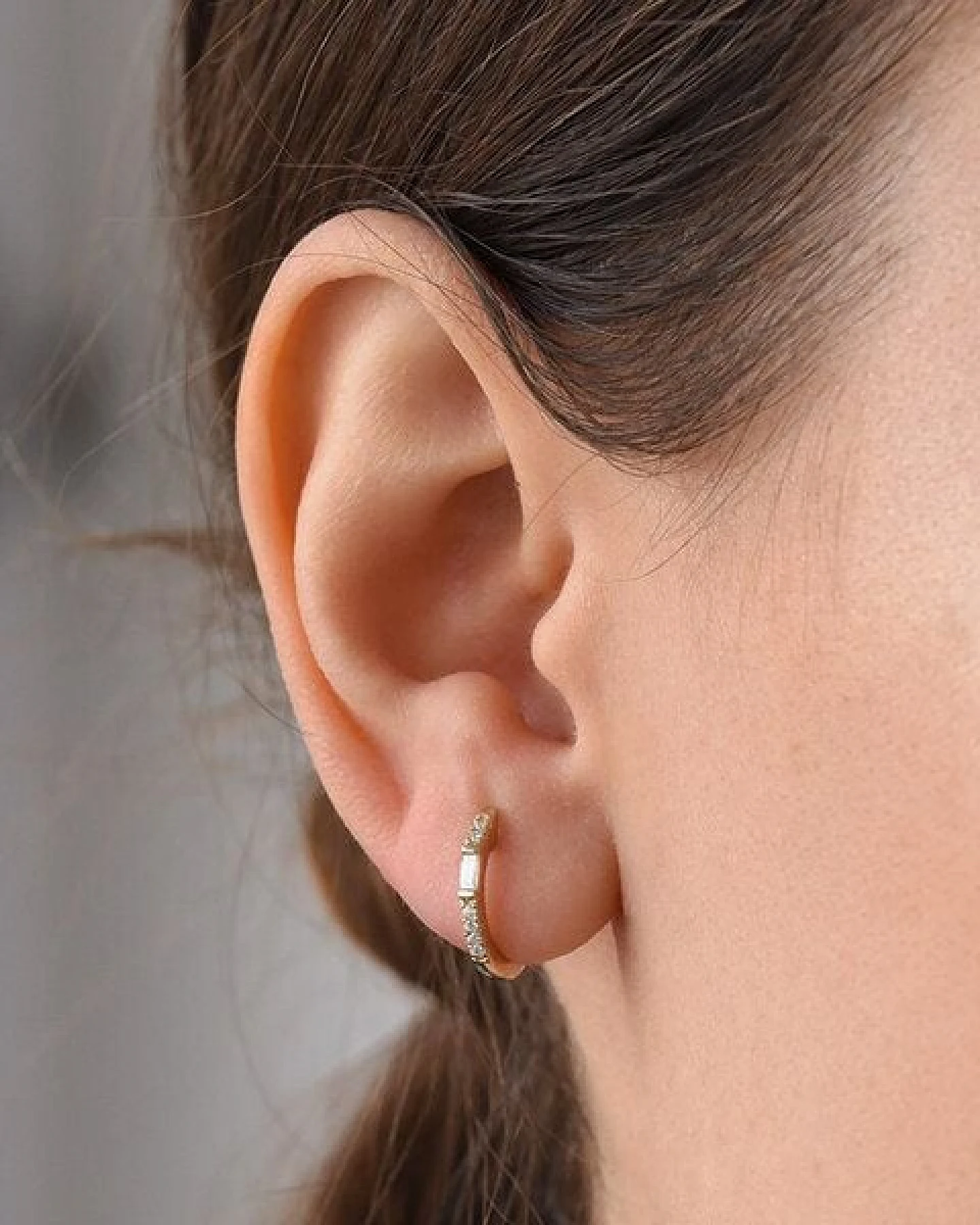 Eppi Silberne Ohrreifen mit Lab Grown Diamanten Agni – Ansicht 4