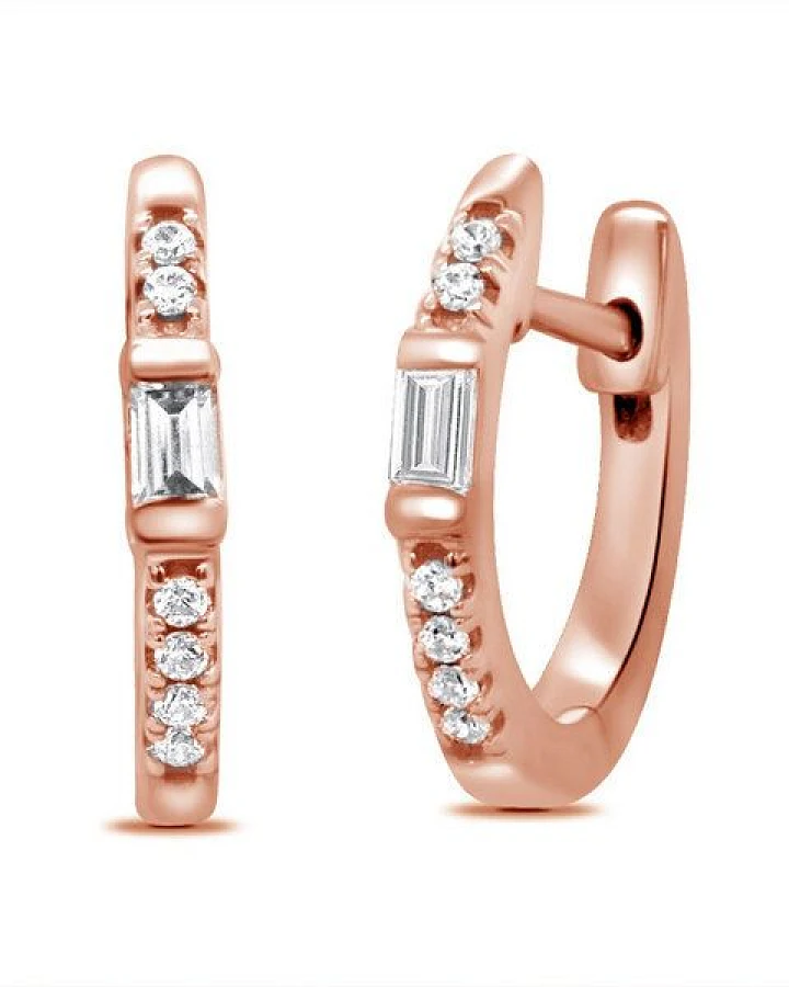 Eppi Silberne Ohrreifen mit Lab Grown Diamanten Agni