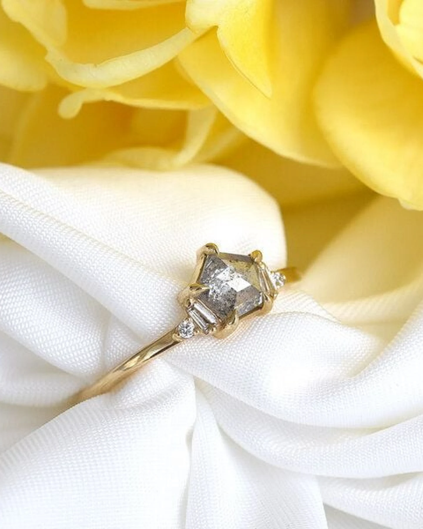 Eppi Salt and Pepper Diamant im goldenen Ring Stefan – Ansicht 2