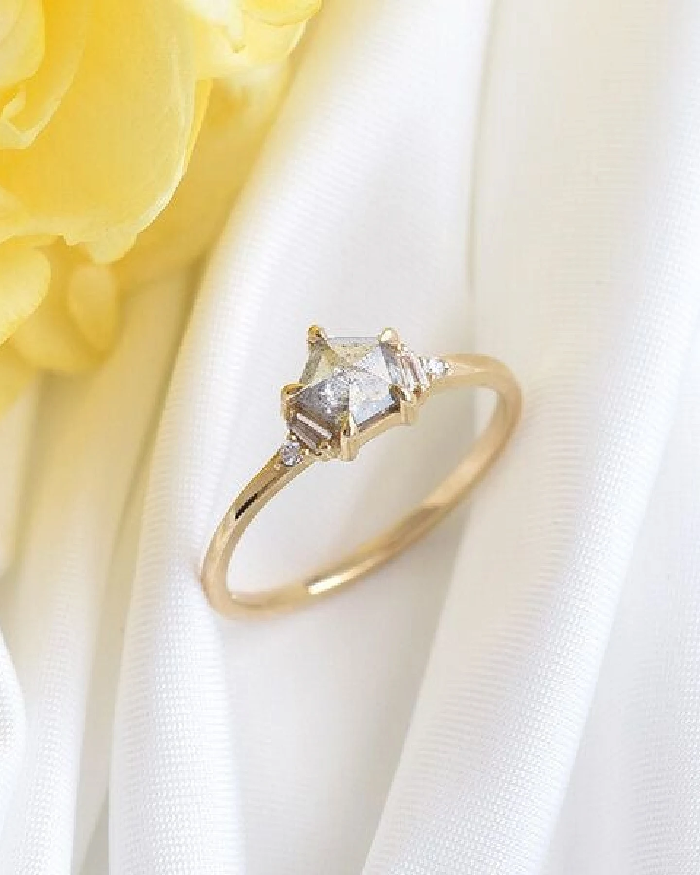 Eppi Salt and Pepper Diamant im goldenen Ring Stefan – Ansicht 3