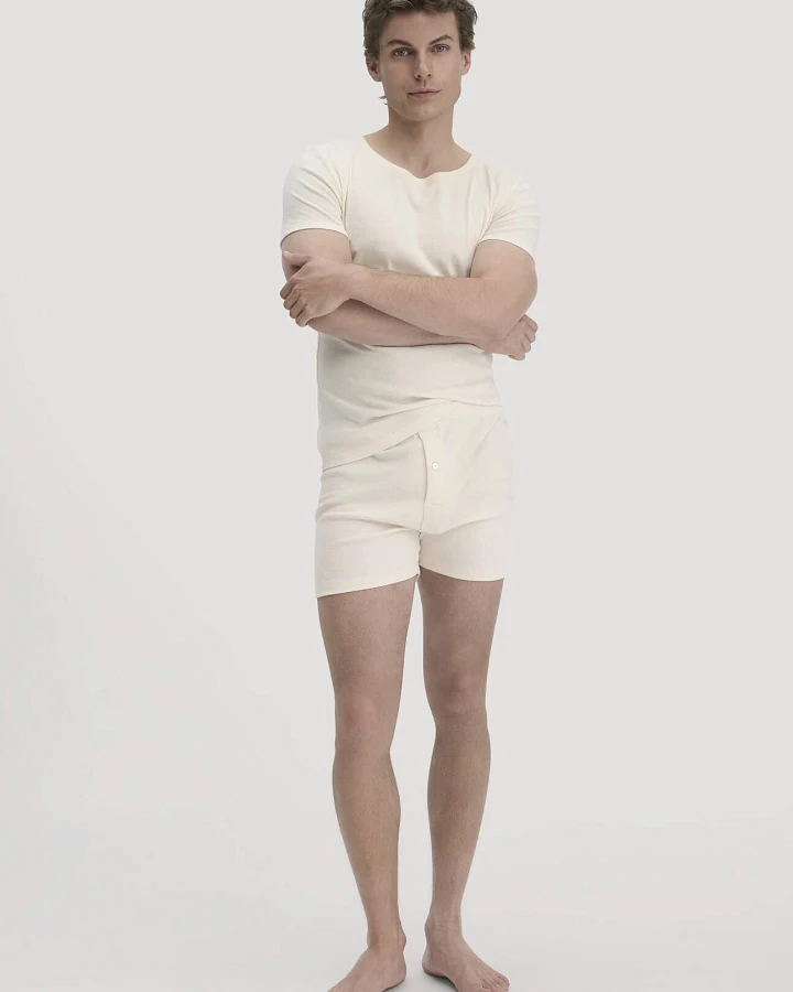 hessnatur Herren Boxershorts PURE NATURE aus Bio-Baumwolle - natur - Größe 4 = S