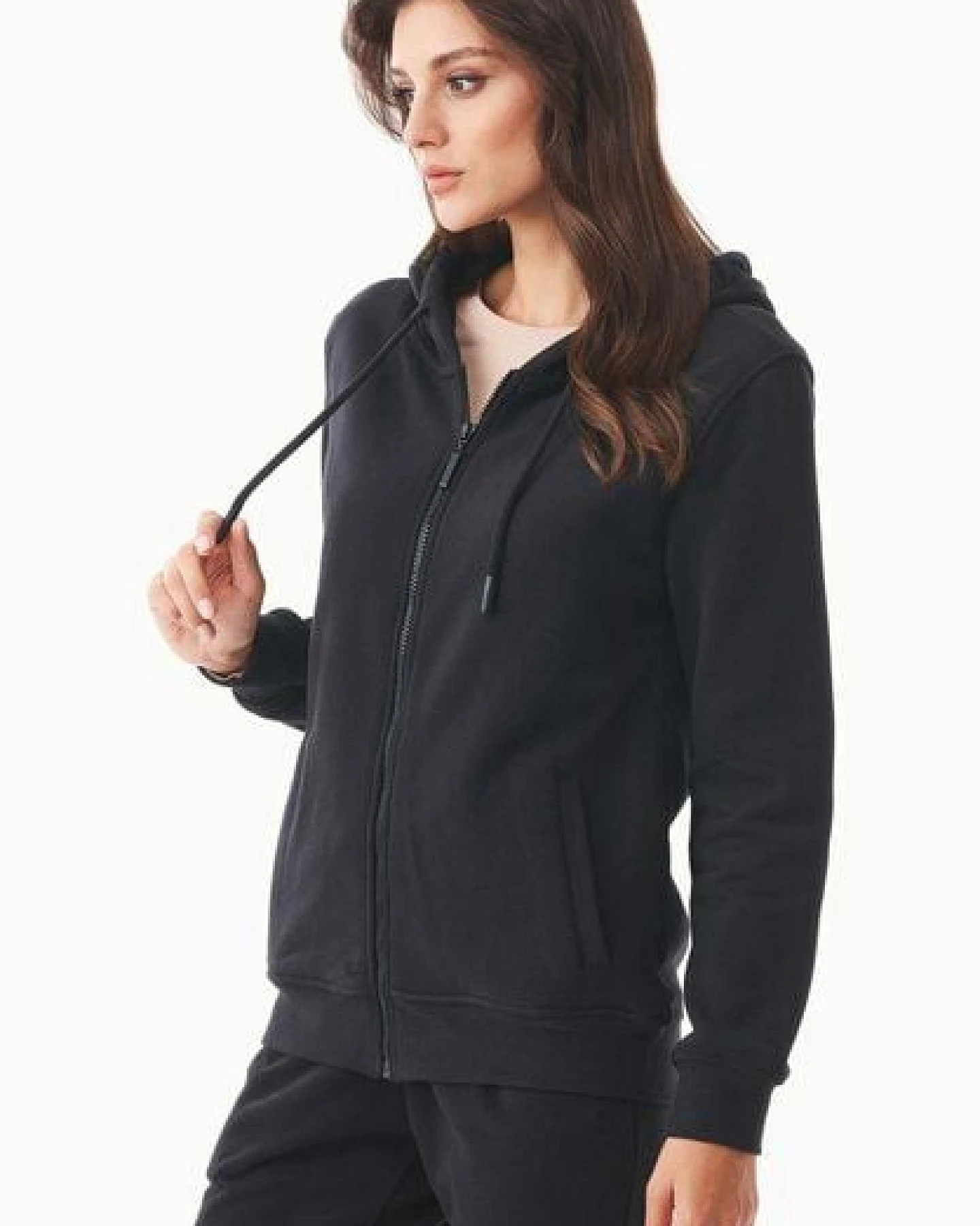 ORGANICATION Soft Touch Zip-Hoodie aus Bio-Baumwolle – Ansicht 4