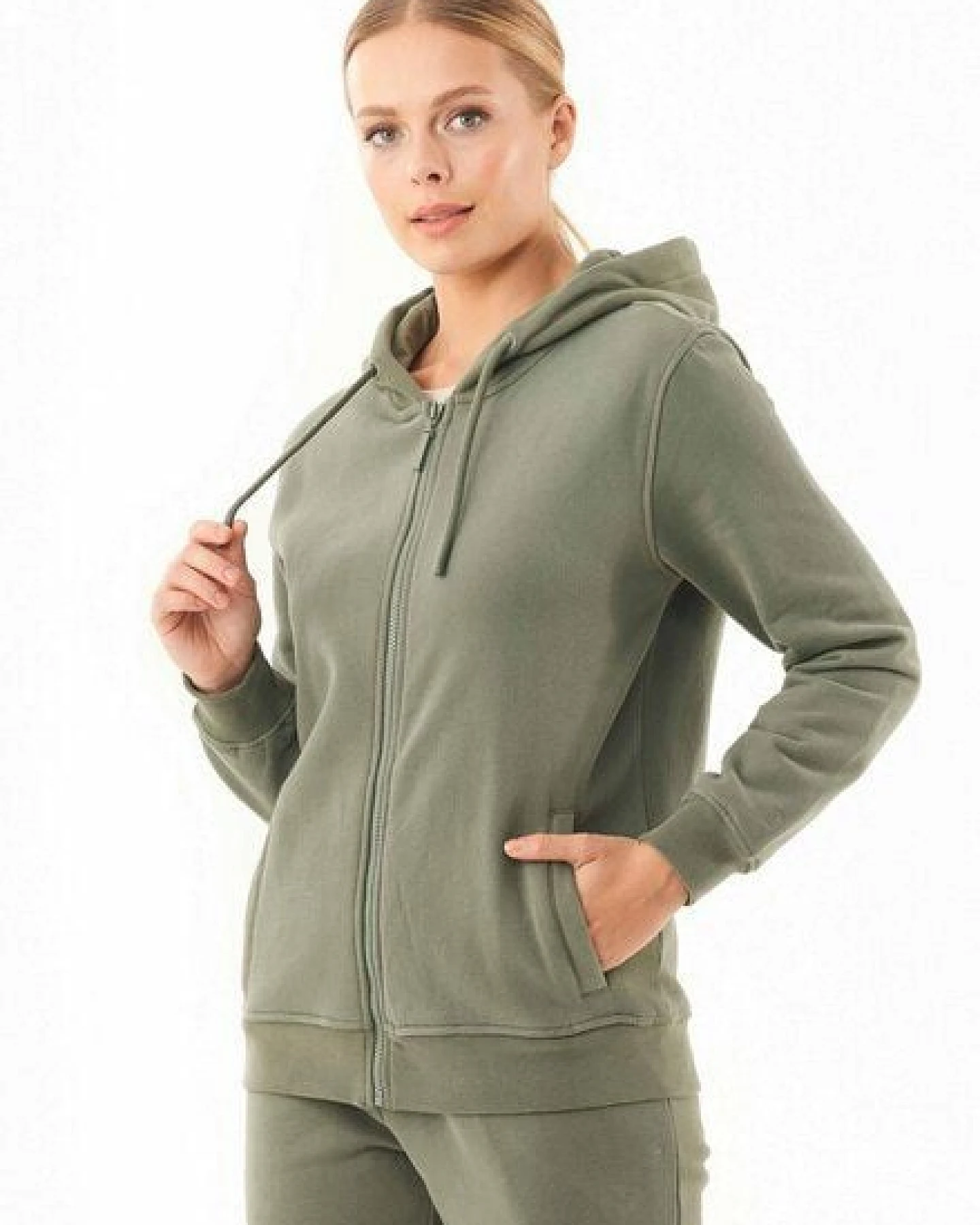 ORGANICATION Soft Touch Zip-Hoodie aus Bio-Baumwolle – Ansicht 3