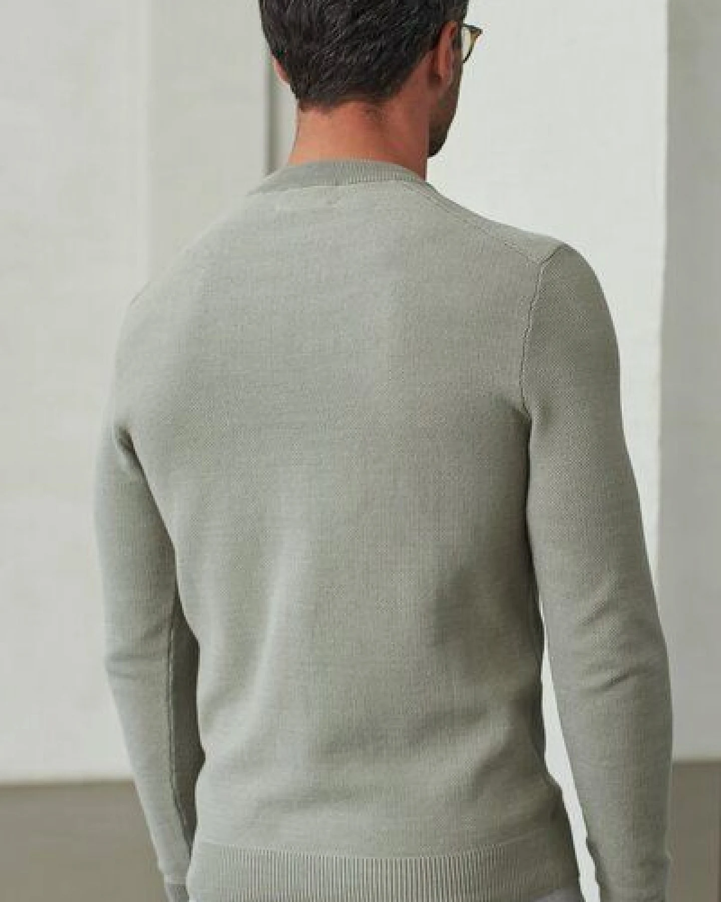 About Companions Klassischer Crewneck-Strickpullover MORTEN aus Bio-Baumwollgarn – Ansicht 3