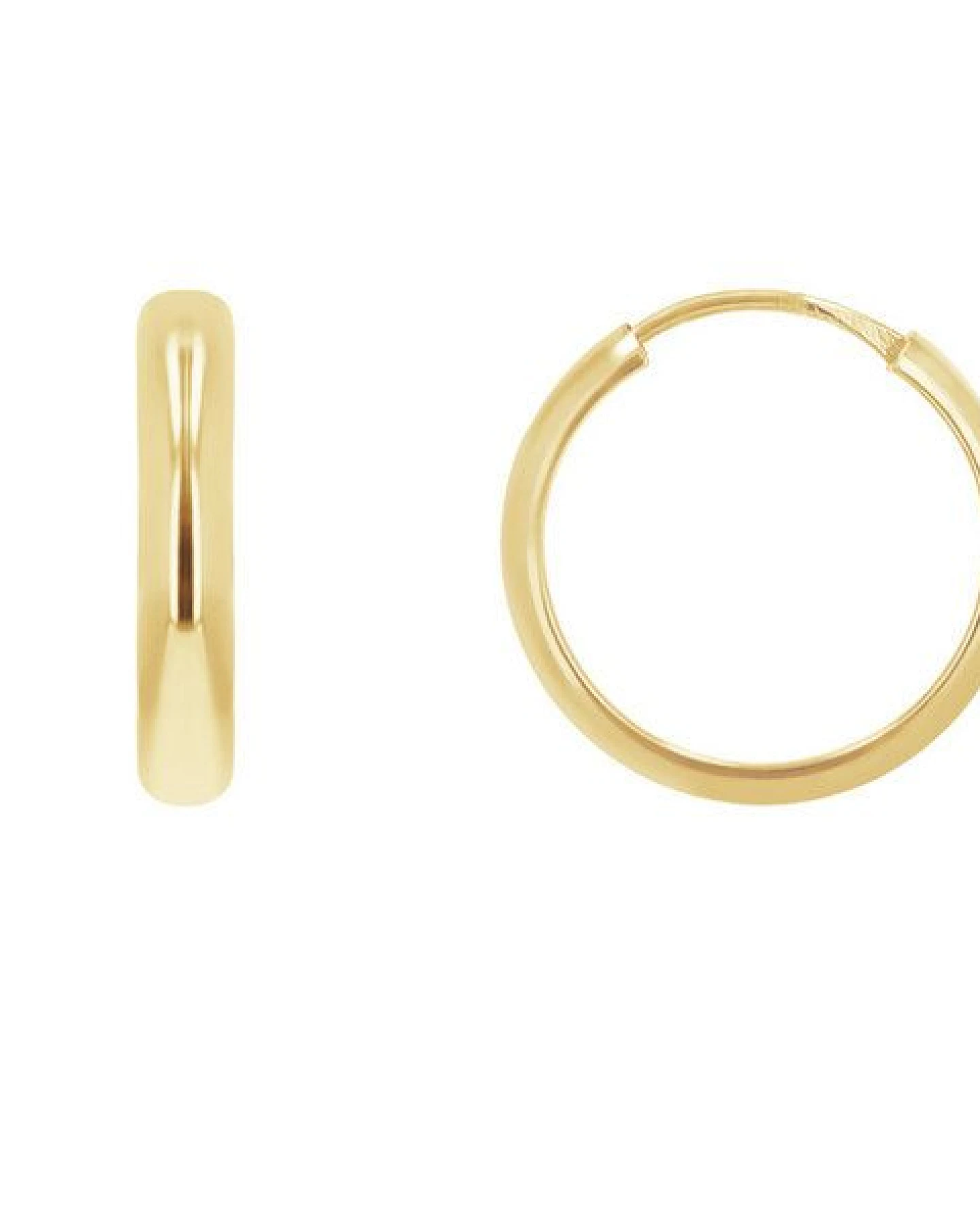 Eppi Goldene runde Ohrringe Dorian – Ansicht 4