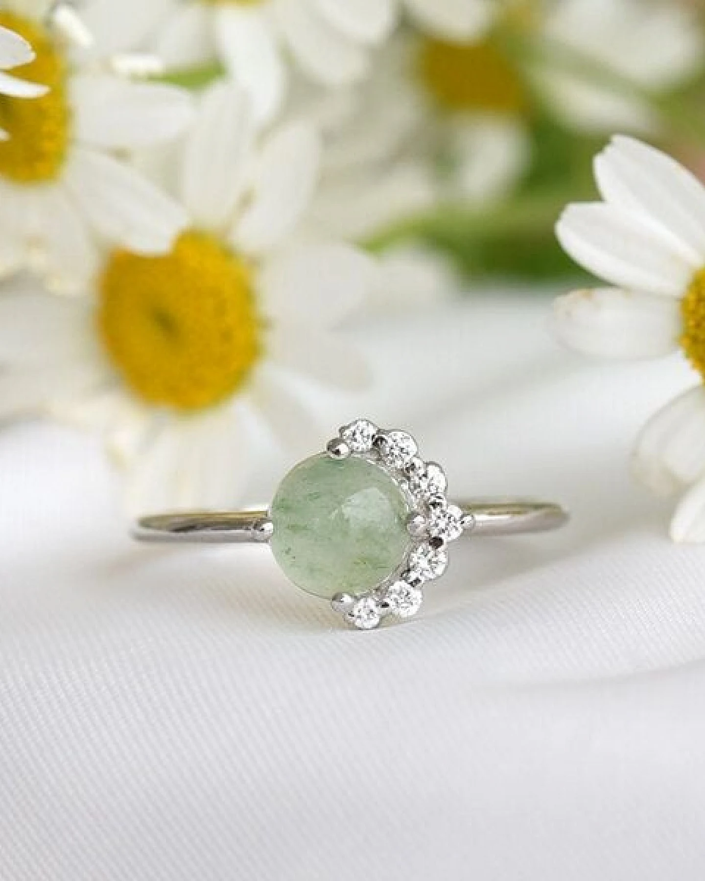 Eppi Goldener Ring mit Avanturin und Diamanten Zaray – Ansicht 2