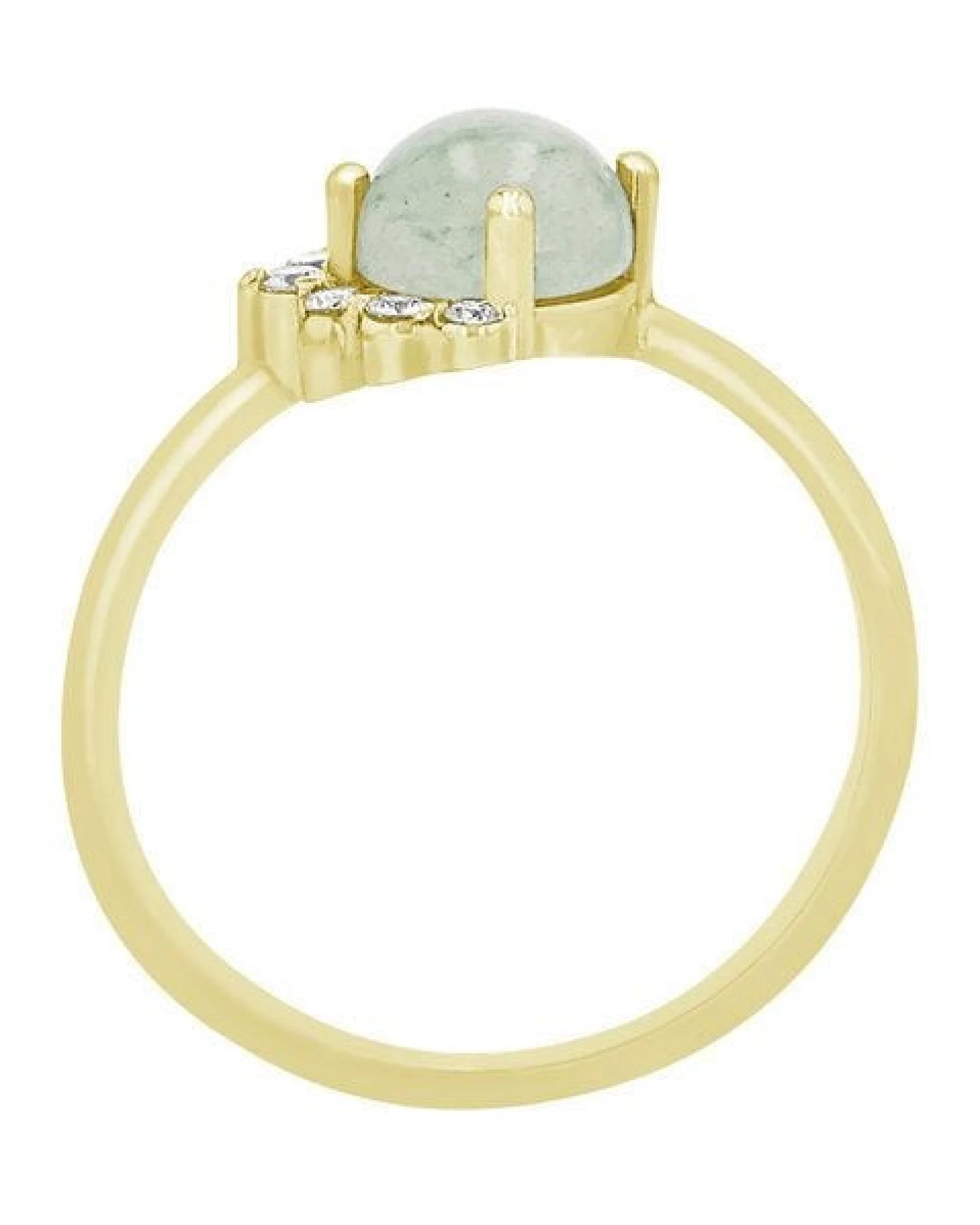 Eppi Goldener Ring mit Avanturin und Diamanten Zaray – Ansicht 3