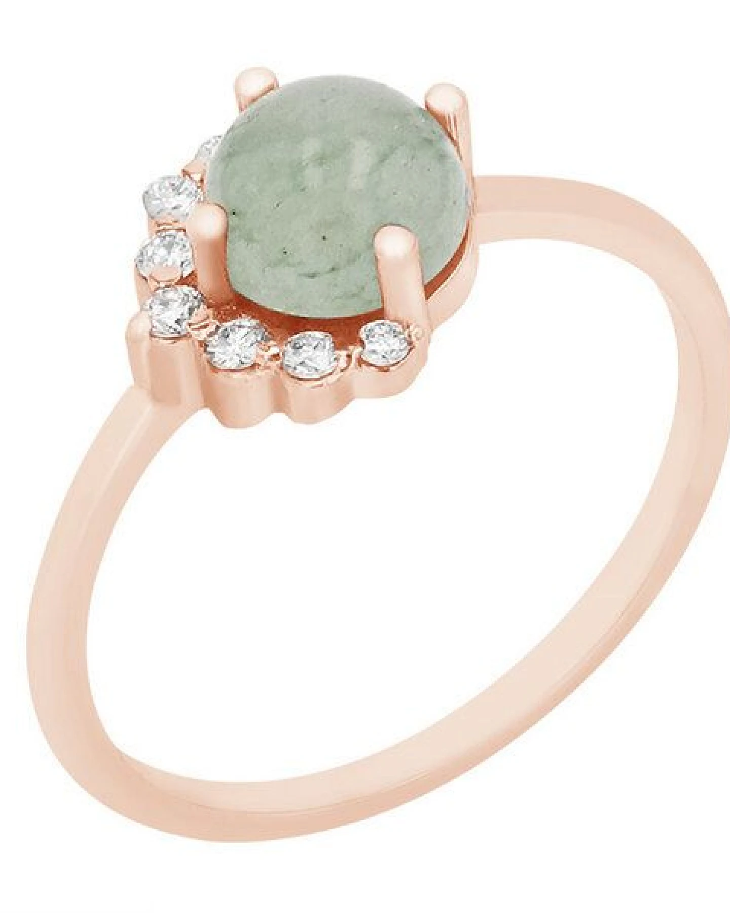 Eppi Goldener Ring mit Avanturin und Diamanten Zaray – Ansicht 3