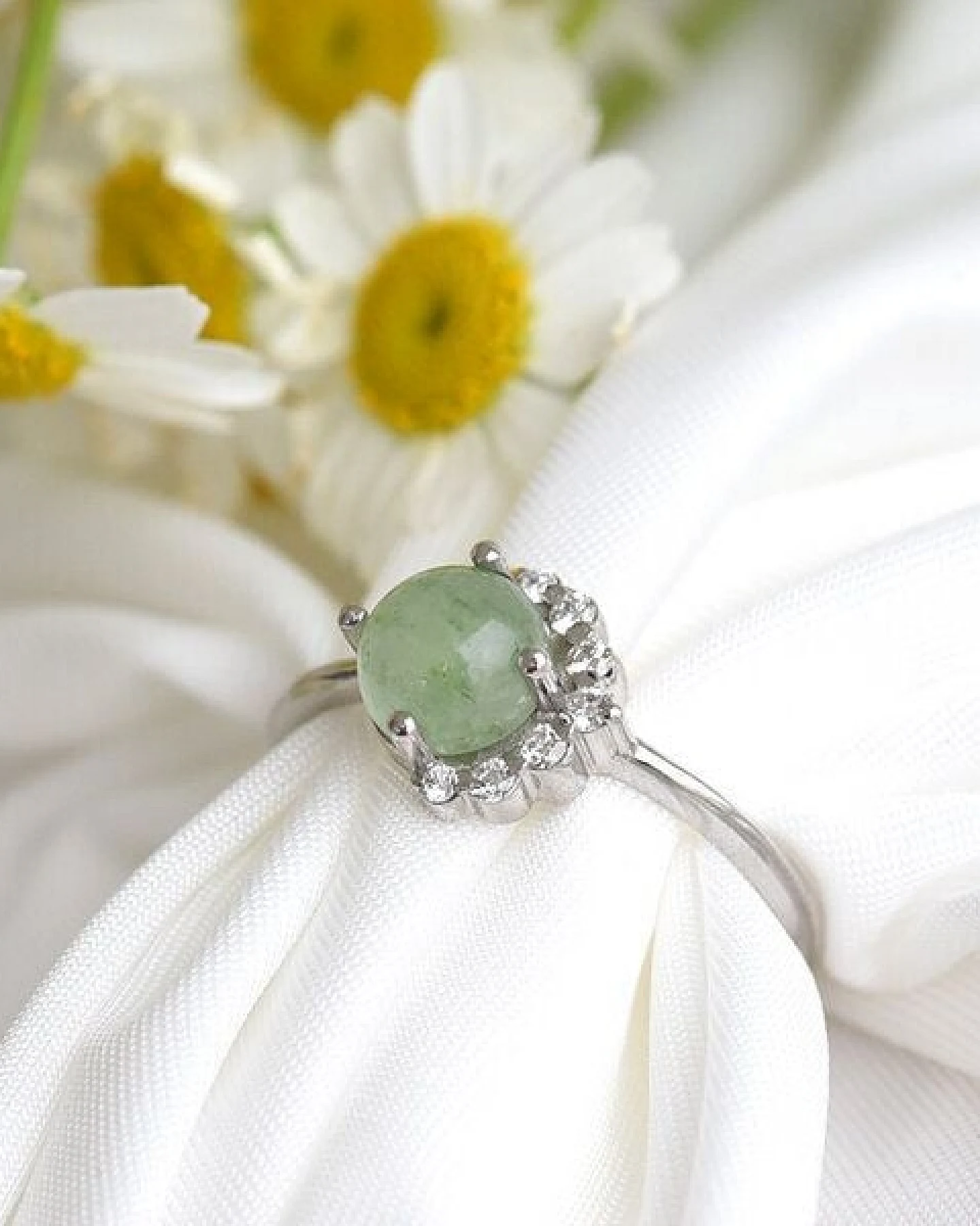 Eppi Goldener Ring mit Avanturin und Diamanten Zaray – Ansicht 2