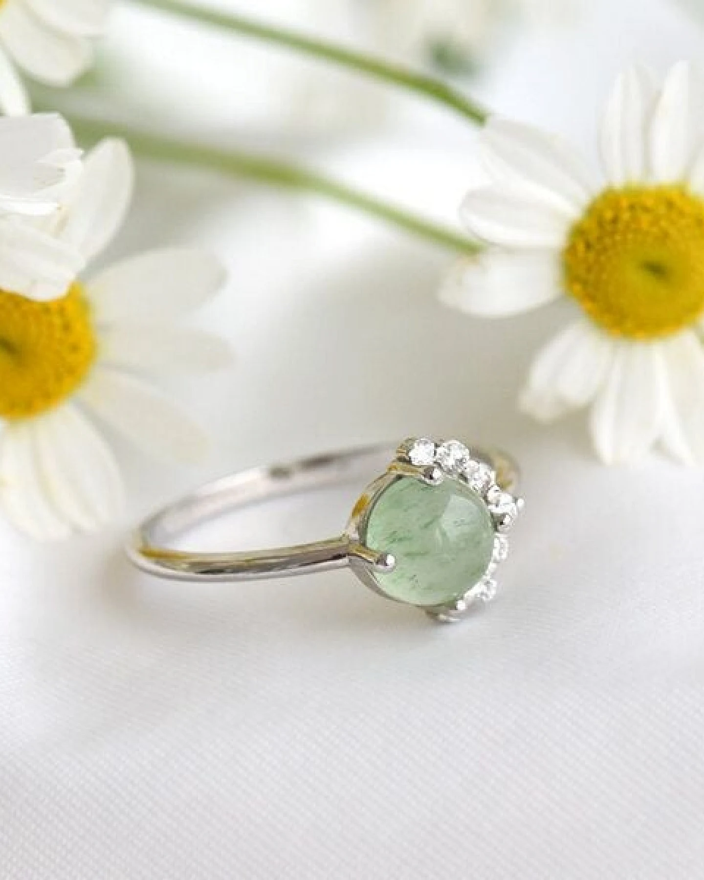 Eppi Goldener Ring mit Avanturin und Diamanten Zaray – Ansicht 3